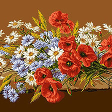 Оригинал схемы вышивки «полевые цветы» (№302750)