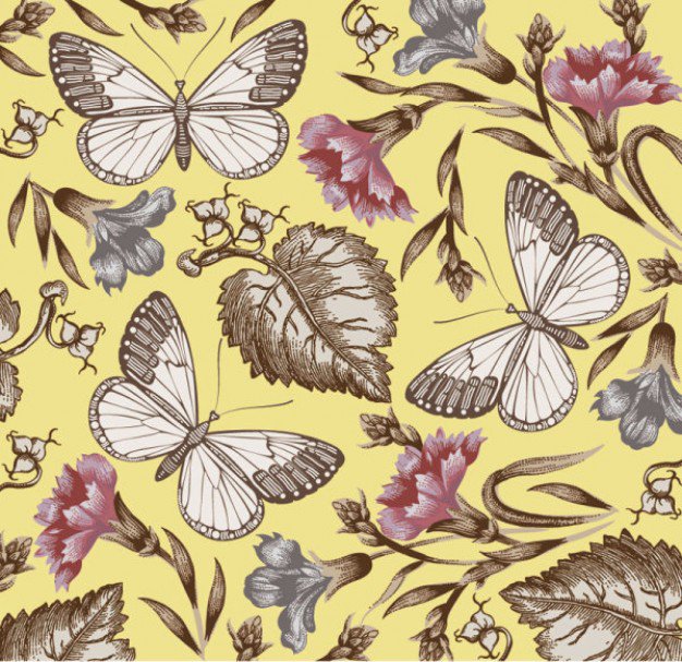 подушка "бабочки" - узор, бабочки, цветы, подушка, орнамент - оригинал