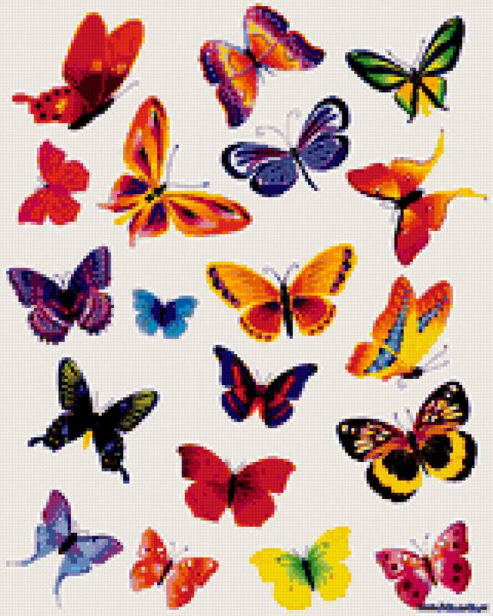 бабочки - бабочки, цветы, подушка, орнамент, узор - предпросмотр