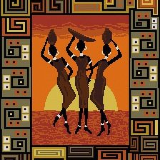 Оригинал схемы вышивки «африканки» (№303488)