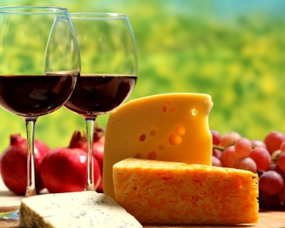 сир та вино - вино, сир, виноград - оригинал