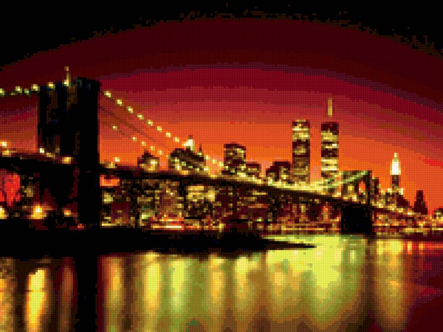 Нью Йорк - страны, город, столица, сша, красота, мост - предпросмотр