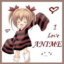 Оригинал схемы вышивки «я люблю аниме» (№305696)