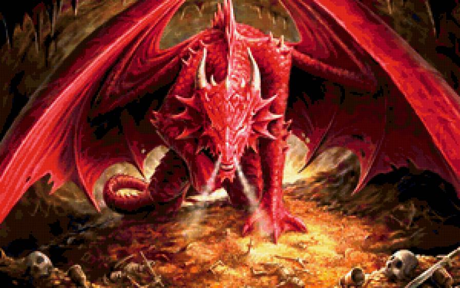 Красный дракон - фэнтези, драконы - предпросмотр