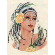 Оригинал схемы вышивки «дама в шляпке» (№307851)