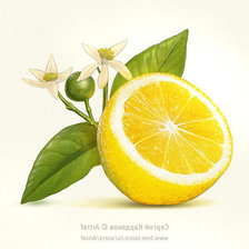Схема вышивки «лимон»