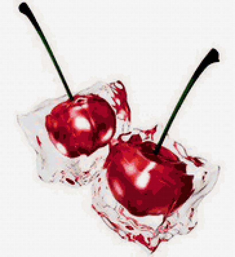 вишни во льду - вишня, ягода - предпросмотр
