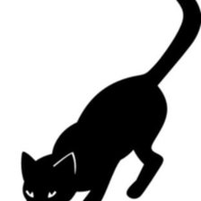 Оригинал схемы вышивки «Черная кошка» (№308663)