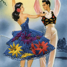 Оригинал схемы вышивки «танцоры» (№308679)