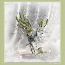 Оригинал схемы вышивки «цветы в вазе» (№309006)