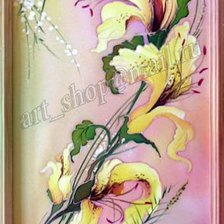 Оригинал схемы вышивки «Лимонні орхідеї» (№309540)