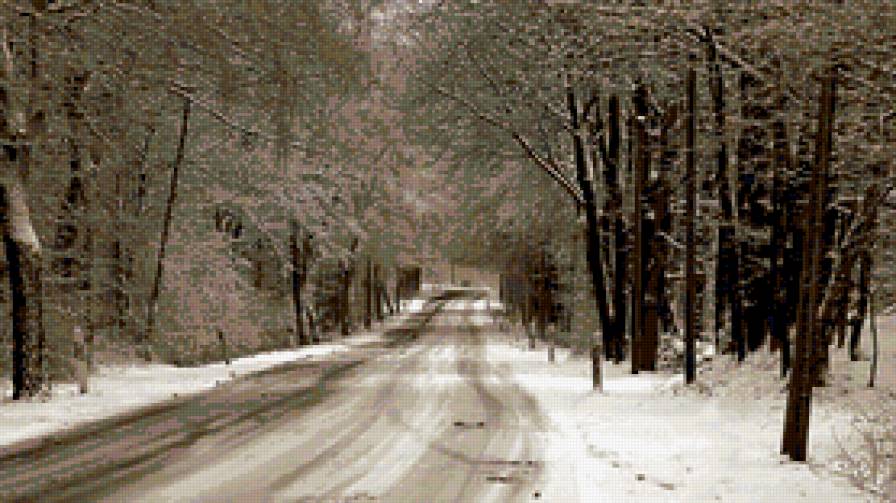 Зимняя дорога - зима, дорога - предпросмотр
