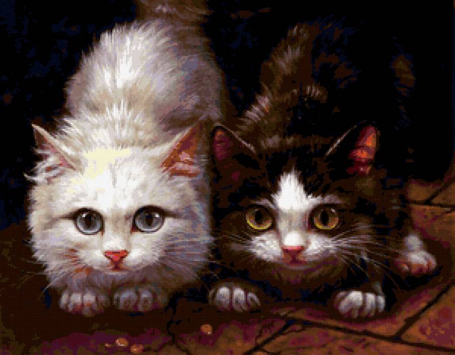 кошечки 1 - животные, картины, кошки - предпросмотр
