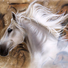 Оригинал схемы вышивки «белая лошадь» (№311310)