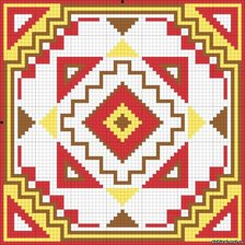 Схема вышивки «подушка мозаика»
