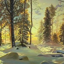 Н.Абросимова. Зимний пейзаж