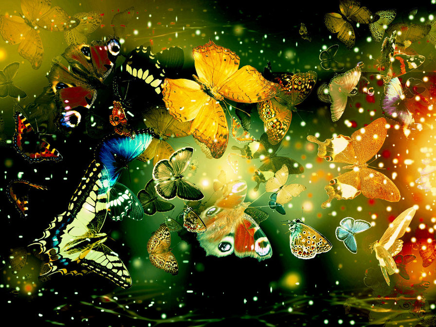 №315040 - подушка, бабочка, картина, абстракция - оригинал