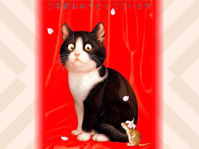 Макото Мураматсу. - кошки, животные, мышка - оригинал