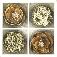 Схема вышивки «цветы коричневые»