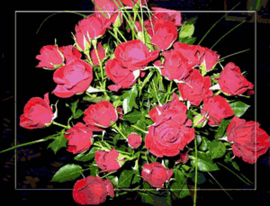 розы - букет, розы, цветы - предпросмотр