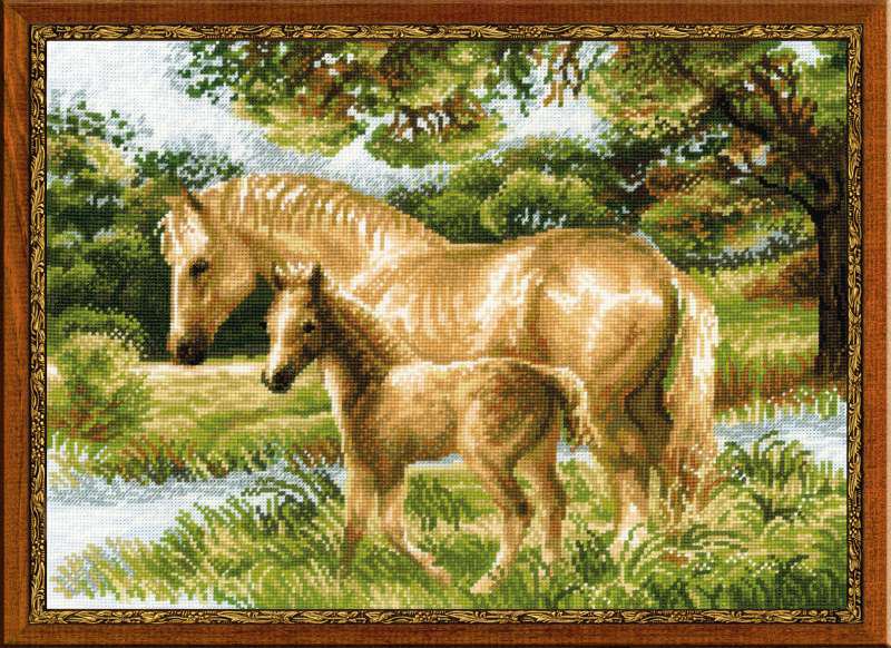 лошадь с жеребенком - лошадь, животные - оригинал