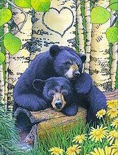 Оригинал схемы вышивки «Влюблённые медведи» (№321000)