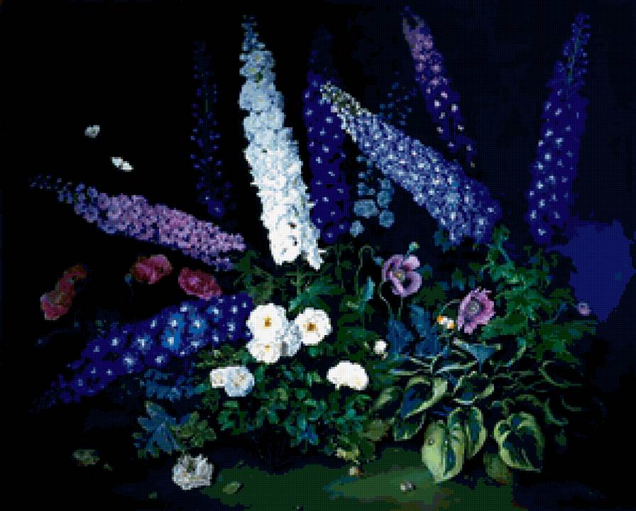 цветы ночью - ночные цветы - предпросмотр