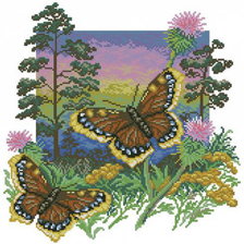 Оригинал схемы вышивки «Бабочки» (№323415)