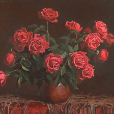 Оригинал схемы вышивки «красные розы» (№323880)
