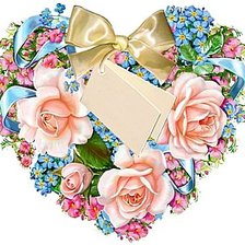 Оригинал схемы вышивки «Цветочное сердце в подарок» (№326027)