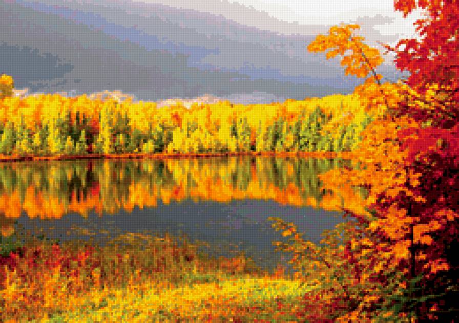 осень 8 - пейзаж, картина, осень - предпросмотр