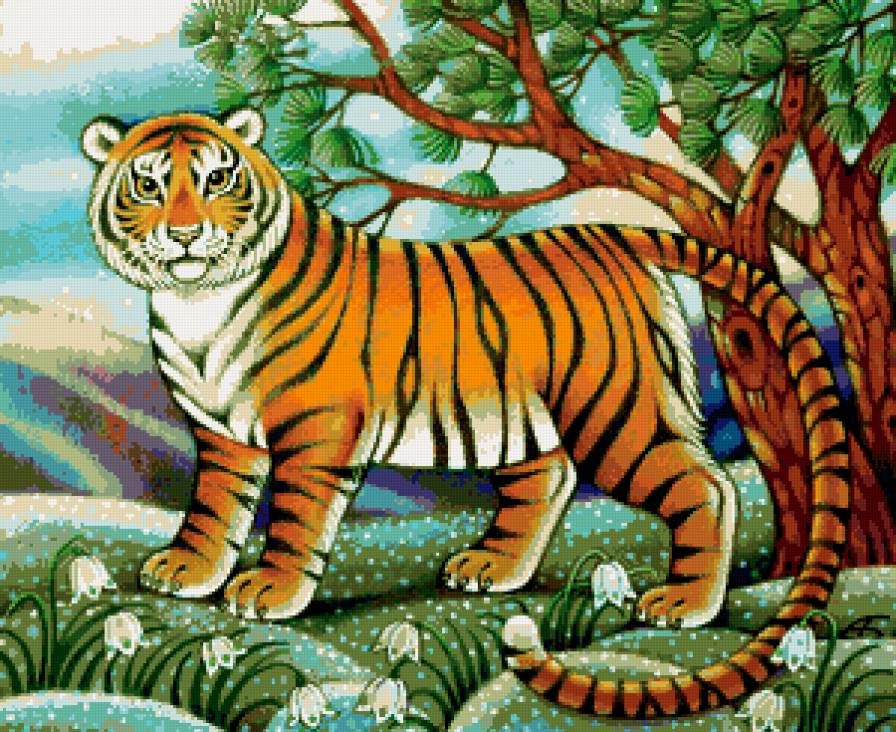 тигр - животные, кошки, весна, тигры, хищники - предпросмотр