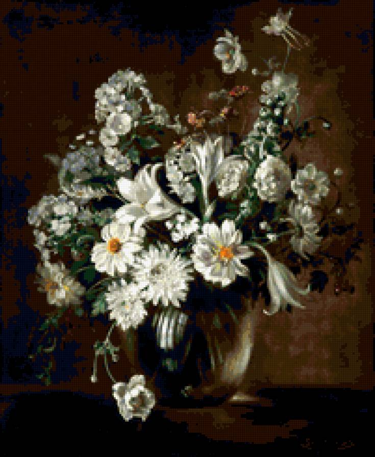белый букет - лилии, цветы, белые цветы, букет - предпросмотр