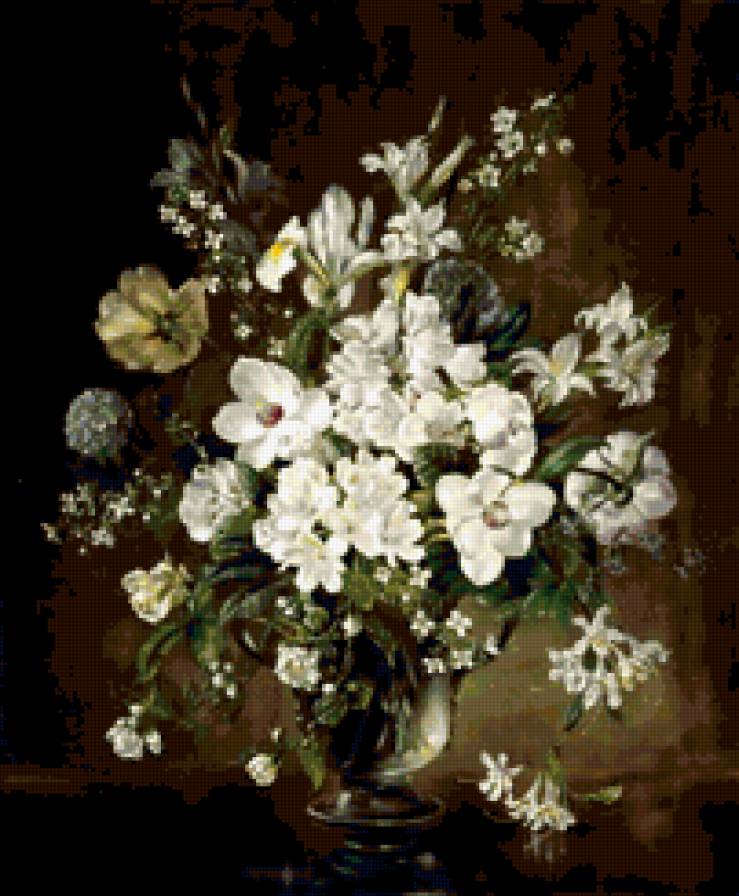 Белые цветы - цветы, букет, белые цветы - предпросмотр