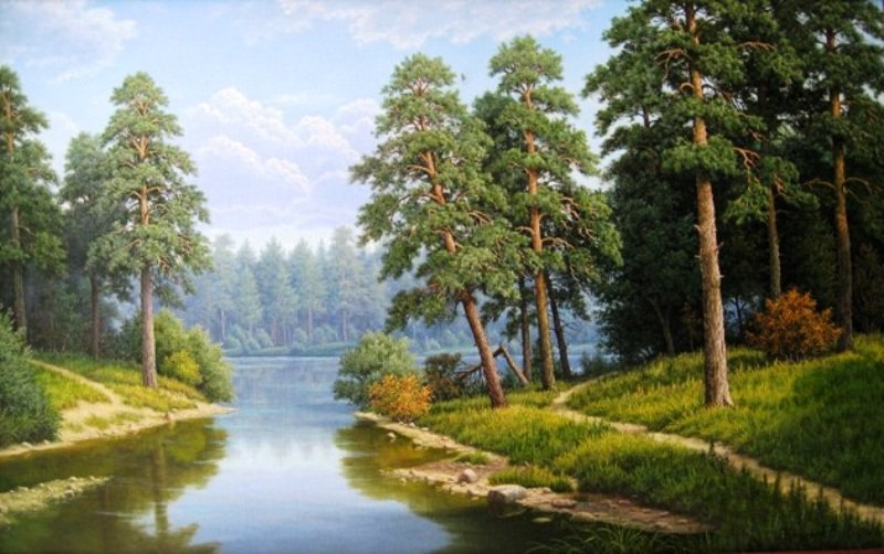 Серия "Пейзажи" - река, лето, пейзаж - оригинал