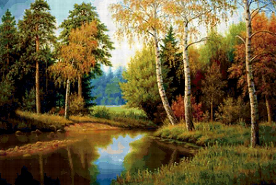 Серия "Пейзажи" - река, пейзаж, осень - предпросмотр