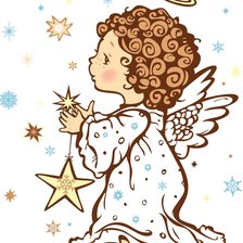 Оригинал схемы вышивки «ангелочек» (№330144)