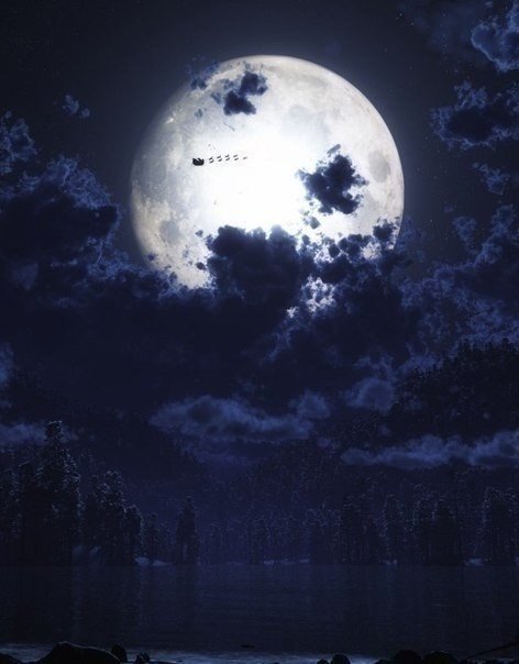 Луна - ночь, луна - оригинал