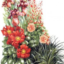 Оригинал схемы вышивки «цветы» (№330773)