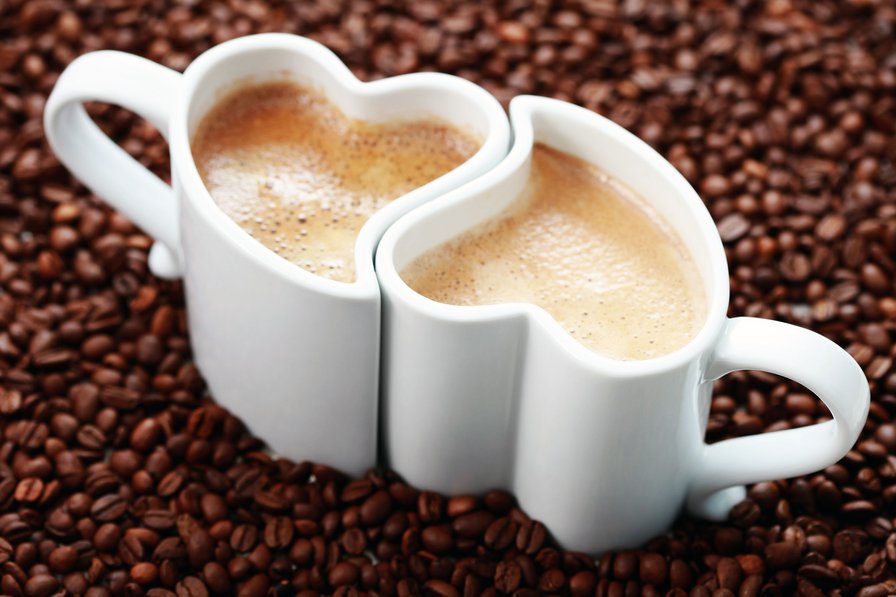Coffee - сердечко, два цвета, кофе - оригинал
