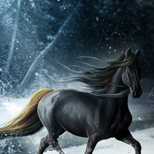 Оригинал схемы вышивки «Снежный конь» (№335882)