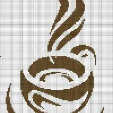 Схема вышивки «кофе»
