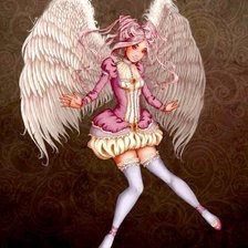 Оригинал схемы вышивки «девушка-ангел» (№339496)