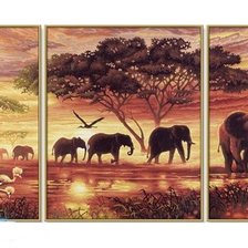 Оригинал схемы вышивки «слоны» (№339625)
