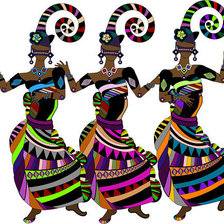 Оригинал схемы вышивки «этнические танцы» (№342216)