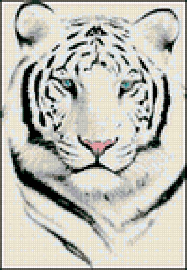 белый тигр - животное, тигр, кошка - предпросмотр