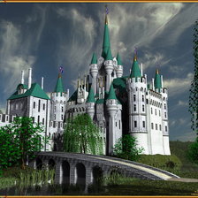 Оригинал схемы вышивки «Зеленый замок» (№343577)