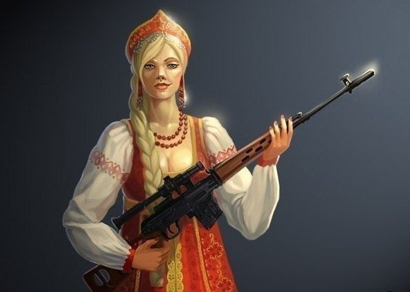 русская женщина - русский, автомат, женщина - оригинал