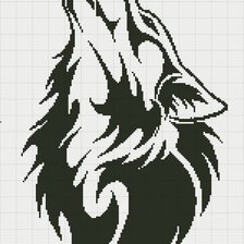 Оригинал схемы вышивки «волк» (№344711)