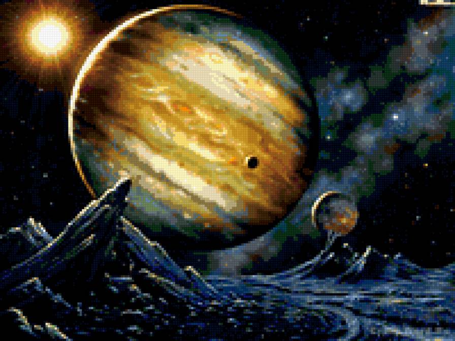 инопланетный мир - небо, космос, планеты, звезды - предпросмотр